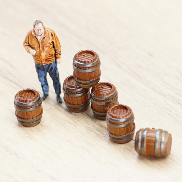 00 Gauge wooden Keg